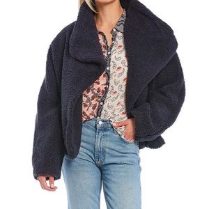 NWT! New Free People Izzy Wrap Jacket Faux Fur